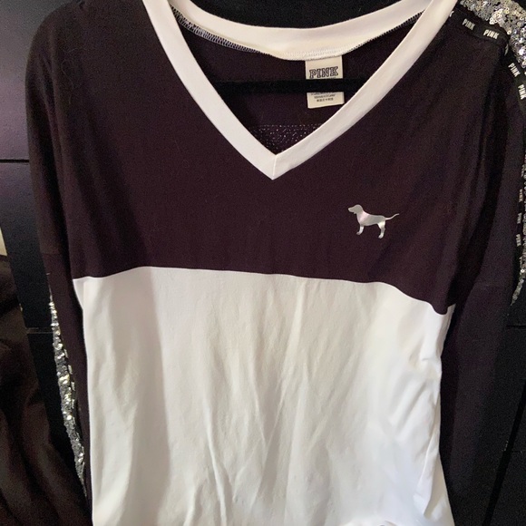 Oversized long sleeve pink shirt with sequins - Picture 2 of 4